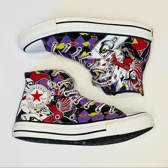 harley quinn high top converse